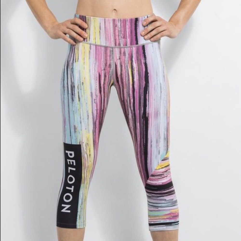 NWT Peloton rainbow capri XS by WITH